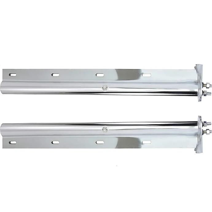 Brazo Porta Aleton 1" 1/8 Entre Tornillos Par Acero Inoxidable