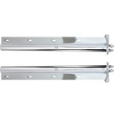 Brazo Porta Aleton 1" 1/8 Entre Tornillos Par Acero Inoxidable