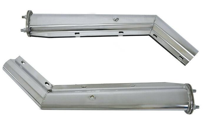 Brazo Porta Aleton 2.5" Entre Tornillos Par Acero Inoxidable A 45 Grados