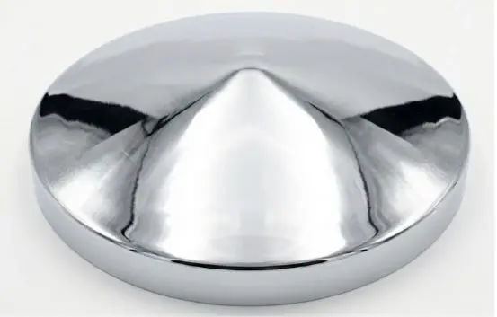 Tapa Eje Trasera Punta Diamante Cromada Diametro Interno 8" 1/8 