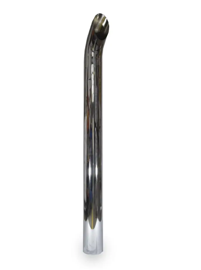 Punta De Mofle Curva 4" X 60" Cromada