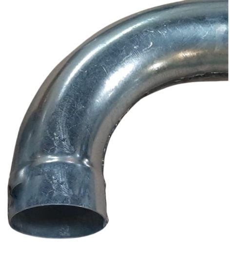Codo Soldado 4 Largo 39 Cm 90º Galvanizado