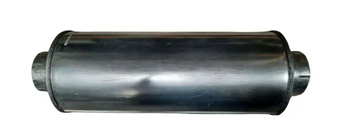Silenciador Redondo 8 X 20 Salida Lateral In/Out 3-1/2 Galvanizado