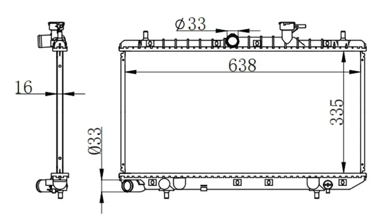 Radiador Hyundai Accent Verna Gyro 2002 Mecanico 