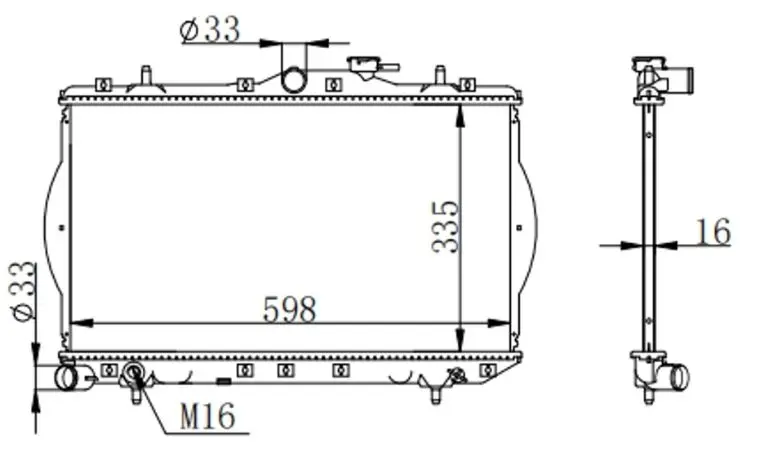 Radiador Hyundai Accent 95/99 Mecanico