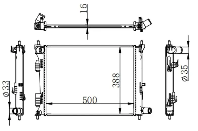 Radiador Kia Rio-R/Spice/Hyundai I25 Mecanico