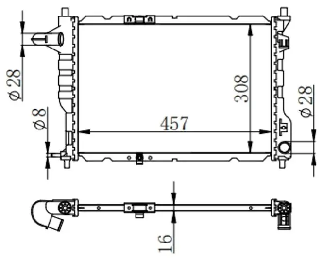 Radiador Chevrolet Spark Chronos Mecanico