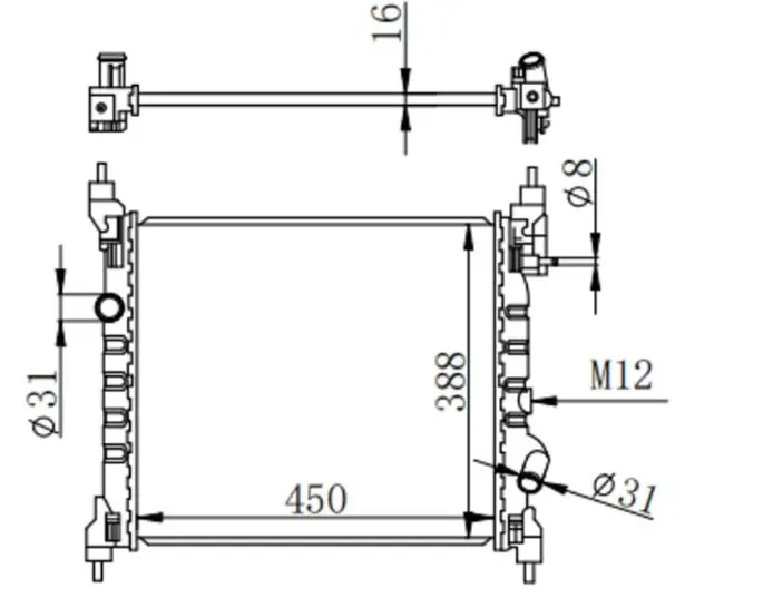 Radiador Chevrolet Spark Gt Mecanico