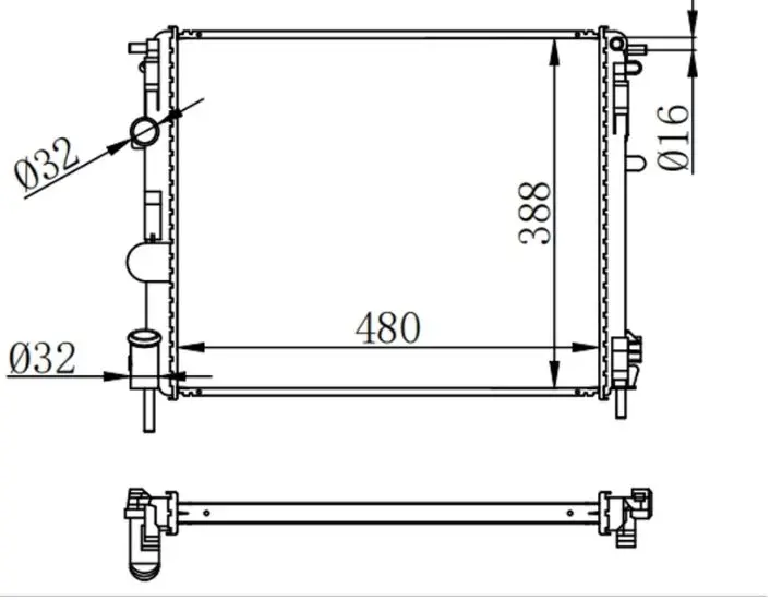 Radiador Renault Clio Ii Citius Logan Sandero A/A Mecanico 