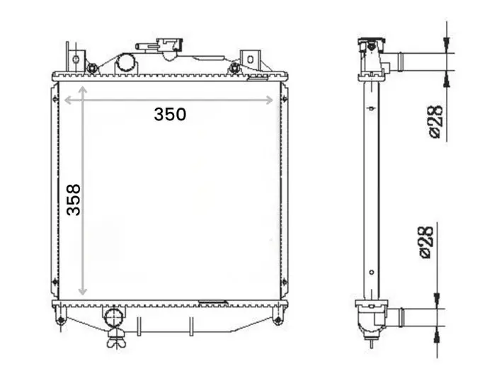 Radiador Chevrolet Swift 1.0 Mecanico