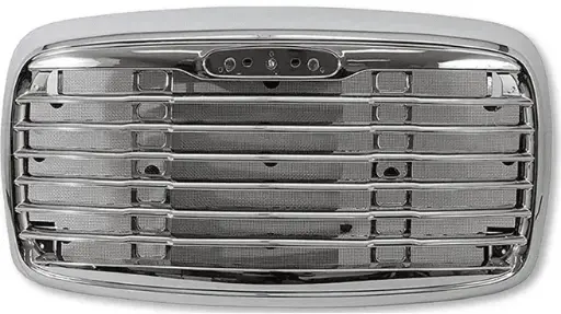 [HM-FR0410C] Parrilla Freightliner Columbia Cromada Con Atrapa mosca