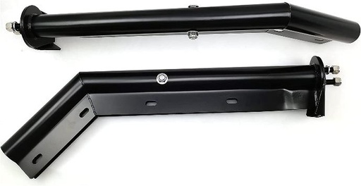 [HM-648B-SL] Escualizable 1" 1/8 Entre Tornillos Par Negro 45 Grados 