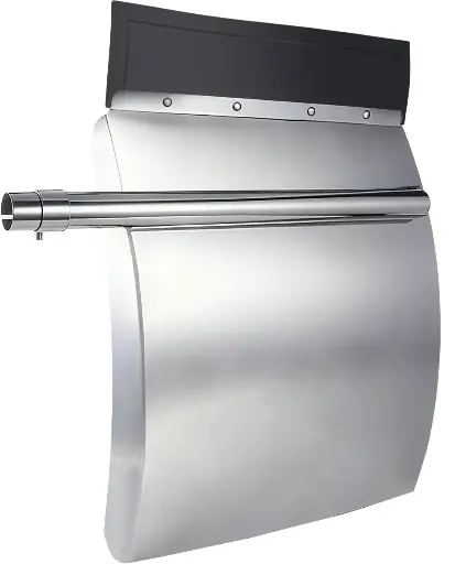 [HM-744S] Guardapolvo 24X29 Ranchero Acero Inoxidable Base Redonda Par