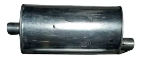 [1403-1G] Silenciador Ovalado 11 X 4 X 22 Largo In/Out 2-3/8 Aluminio Universal