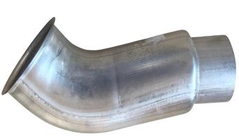 [HM-TC2611] Salida Turbo 45 grados, 5" Con reduccion 4" Aluminizada