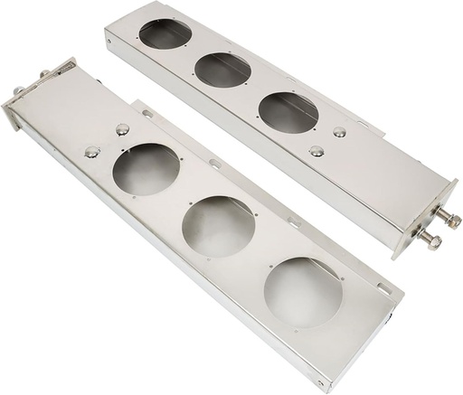[HM-850S-SL] Escualizable 2.5" Entre Tornillos Par Acero Inox, Para 3 Luz Redonda
