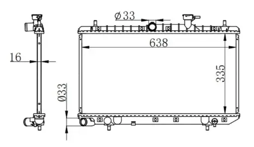 [HM-70001] Radiador Hyundai Accent Verna Gyro 2002 Mecanico 