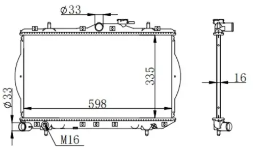 [HM-70062] Radiador Hyundai Accent 95/99 Mecanico