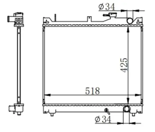 [HM-86045] Radiador Chevrolet Grand Vitara 1.6 Mecanico